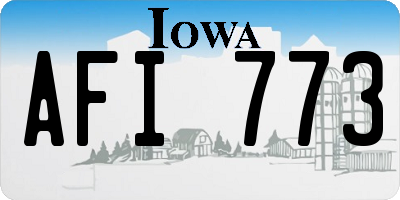 IA license plate AFI773