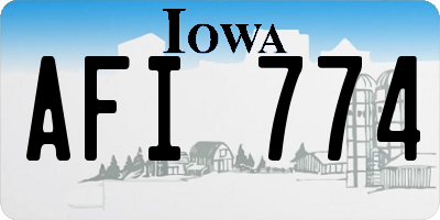 IA license plate AFI774