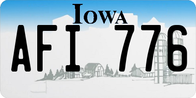 IA license plate AFI776