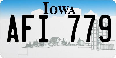 IA license plate AFI779