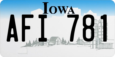 IA license plate AFI781
