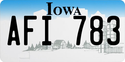 IA license plate AFI783