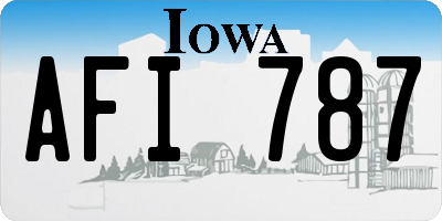 IA license plate AFI787