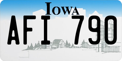 IA license plate AFI790