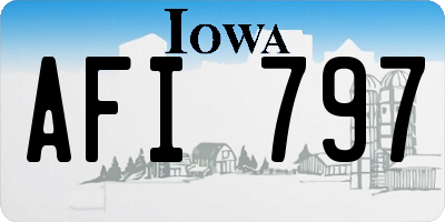 IA license plate AFI797