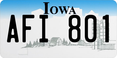 IA license plate AFI801