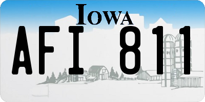 IA license plate AFI811