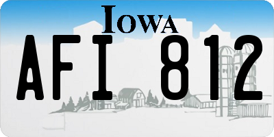 IA license plate AFI812