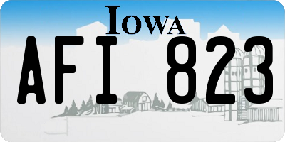 IA license plate AFI823