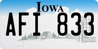 IA license plate AFI833