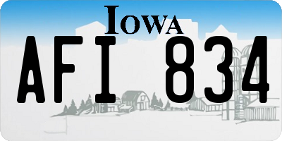 IA license plate AFI834