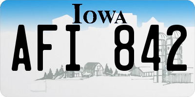 IA license plate AFI842