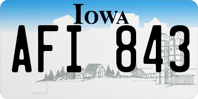 IA license plate AFI843