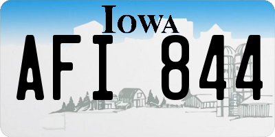 IA license plate AFI844
