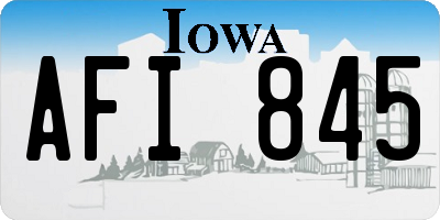 IA license plate AFI845