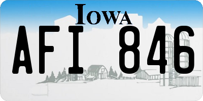 IA license plate AFI846