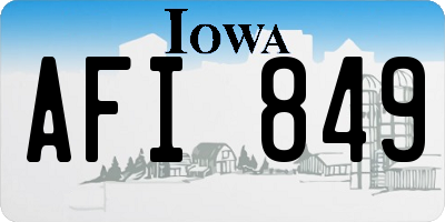 IA license plate AFI849