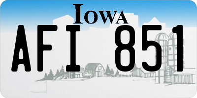 IA license plate AFI851