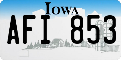 IA license plate AFI853