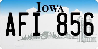 IA license plate AFI856