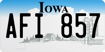 IA license plate AFI857