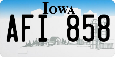IA license plate AFI858