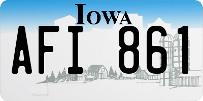 IA license plate AFI861