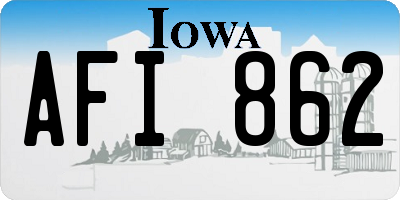 IA license plate AFI862