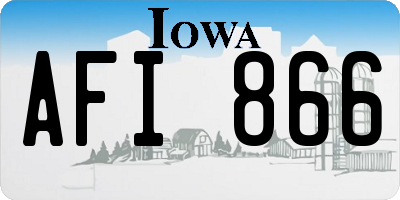 IA license plate AFI866