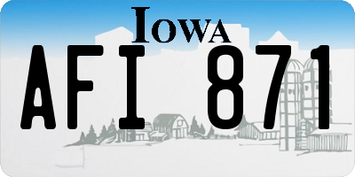 IA license plate AFI871