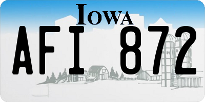 IA license plate AFI872