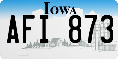 IA license plate AFI873