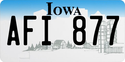 IA license plate AFI877
