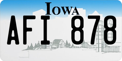 IA license plate AFI878