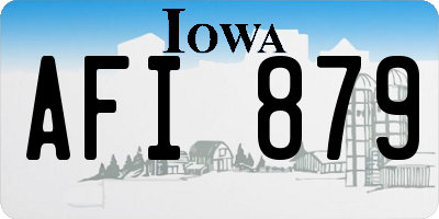 IA license plate AFI879