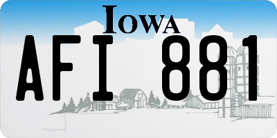 IA license plate AFI881