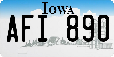 IA license plate AFI890