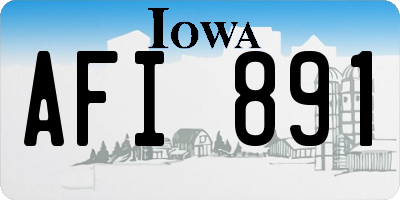 IA license plate AFI891