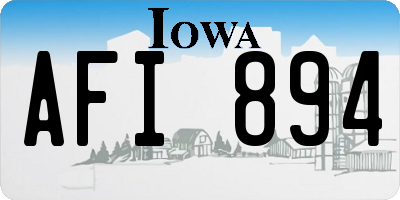IA license plate AFI894