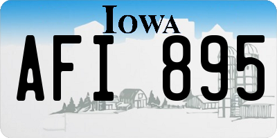 IA license plate AFI895