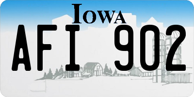 IA license plate AFI902