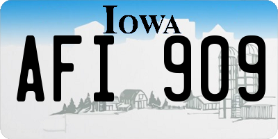 IA license plate AFI909