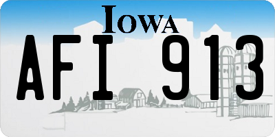 IA license plate AFI913