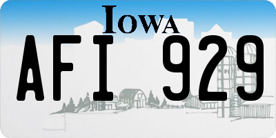 IA license plate AFI929
