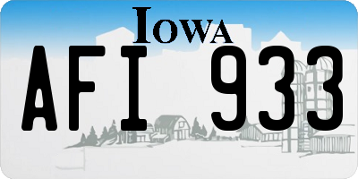 IA license plate AFI933