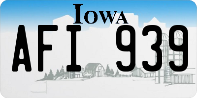 IA license plate AFI939