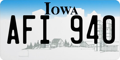 IA license plate AFI940
