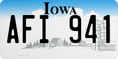 IA license plate AFI941