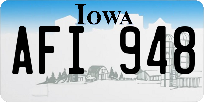 IA license plate AFI948
