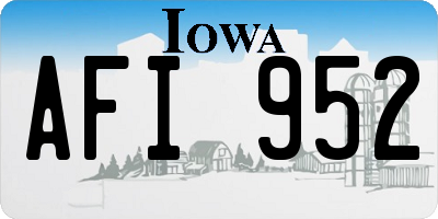 IA license plate AFI952